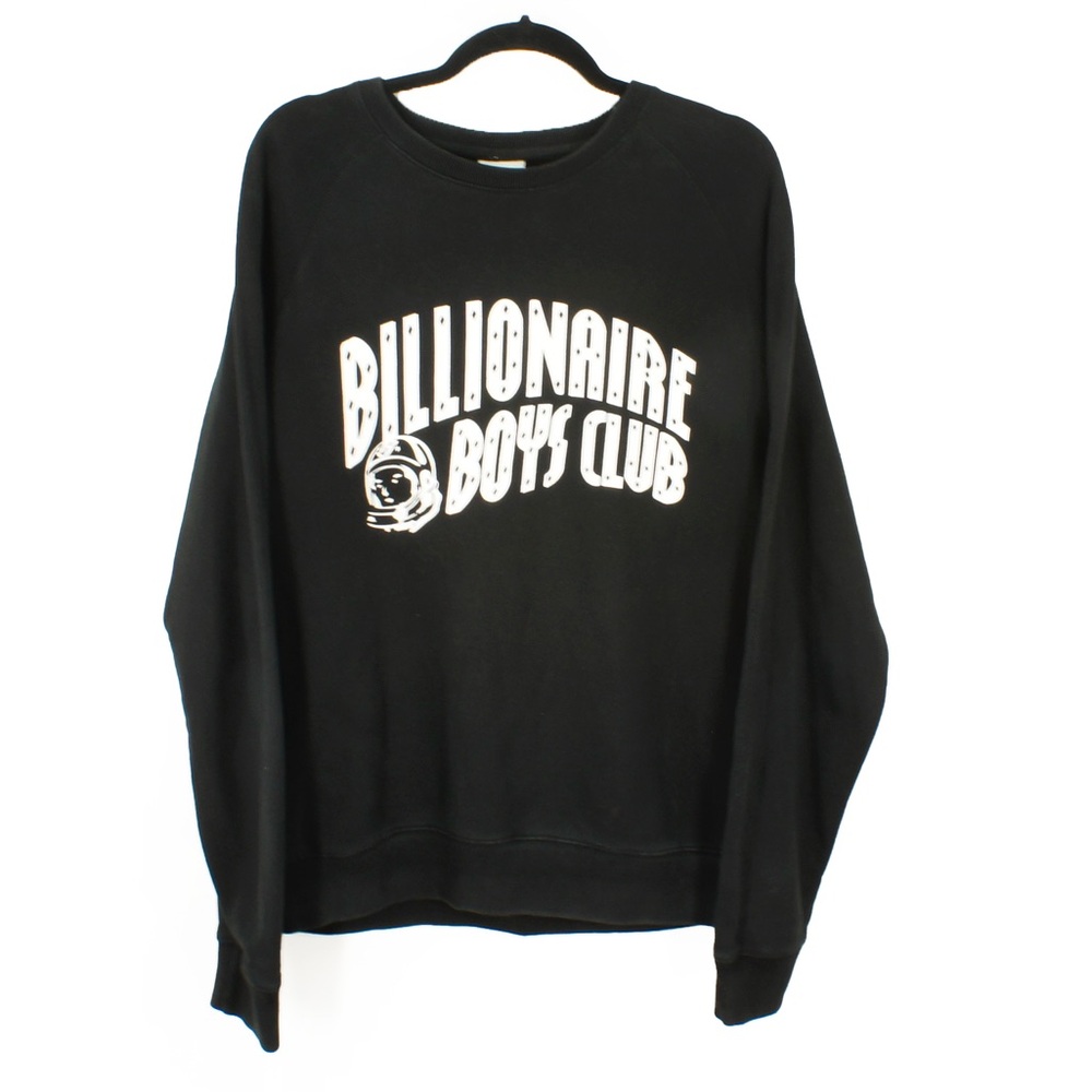 Billonaires Boy Club Black White Logo Graphic Pullover Sweatshirt Top